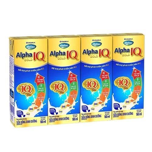 Lốc 4 hộp sữa bột pha sẵn Dielac Alpha Gold IQ 180ml