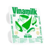 Lốc 4 hộp sữa chua ăn Vinamilk nha đam 100g