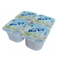 LỐC 4 HỘP SỮA CHUA CP BA VÌ ĐƯỜNG 100G*4