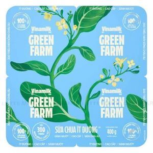 Lốc 4 hộp sữa chua ít đường Vinamilk Love Yourt Green Farm 100g