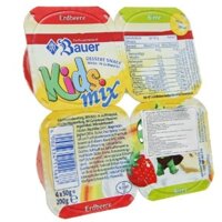 Lốc 4 hộp sữa chua phô mai Kidsmix vị dâu lê 200g