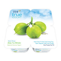 Lốc 4 hộp sữa chua TH True Milk vị dừa 100g