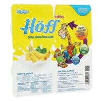 Lốc 4 hộp sữa chua trái cây Hoff vị chuối 55g (từ 6 tháng)