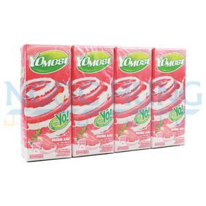 Lốc 4 hộp sữa chua uống hương dâu YoMost 170ml
