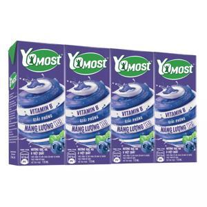 Lốc 4 hộp sữa chua uống hương bạc hà và việt quất YoMost 170ml