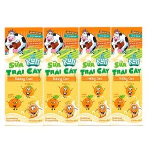 Lốc 4 hộp sữa chua uống LiF Kun hương cam 180ml