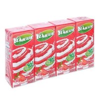 Lốc 4 hộp sữa chua uống tiệt trùng Yomost vị dâu 170 ml (từ 2 tuổi)