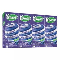Lốc 4 hộp sữa chua uống Yomost vị bạc hà & việt quất 170ml