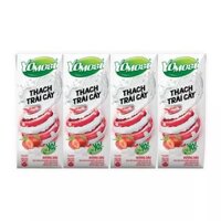Lốc 4 hộp sữa chua uống Yomost thạch trái cây hương dâu 180ml