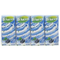 Lốc 4 Hộp Sữa Chua Uống Yomost Vị Bạc Hà Và Việt Quất 170ml/Hộp