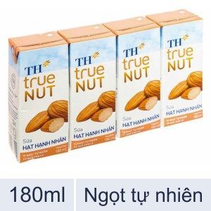 Lốc 4 hộp sữa hạt Hạnh nhân TH True NUT (180ml)