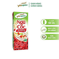 Lốc 4 Hộp Sữa Ngũ Cốc Ăn Kiêng VIỆT NGŨ CỐC Uống Liền Thích Hợp Cho Người Ăn Kiêng Eat Clean 180ml/Hộp