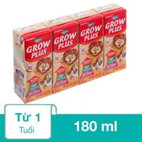 Lốc 4 hộp sữa non pha sẵn Dielac Grow Plus 180 ml (từ 1 tuổi)