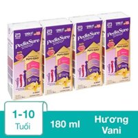 Lốc 4 hộp sữa pha sẵn Abbott PediaSure hương vani 180 ml (1 - 10 tuổi)