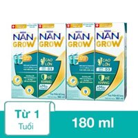 Lốc 4 hộp sữa pha sẵn Nestlé NAN Grow 180 ml (từ 1 tuổi)