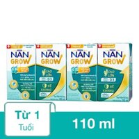 Lốc 4 hộp sữa pha sẵn Nestlé NAN Grow 110 ml (từ 1 tuổi)