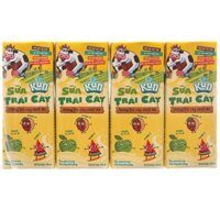 Lốc 4 hộp sữa trái cây LiF Kun hương trái cây nhiệt đới 180 ml (từ 2 tuổi)