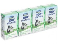 Lốc 4 hộp sữa tươi có đường Vinamilk 110ml