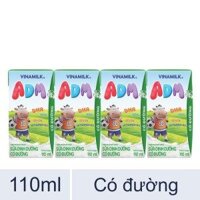 Lốc 4 hộp sữa tươi có đường Vinamilk ADM 110ml 								 								Tình trạng: 									 									Còn hàng