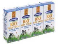 Lốc 4 hộp sữa tươi ít đường Vinamilk 180ml