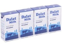 Lốc 4 hộp sữa tươi tiệt trùng Dalat Milk có đường 110ml