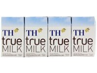 Lốc 4 hộp sữa tươi tiệt trùng TH true MILK hương socola 110ml