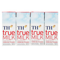 Lốc 4 hộp sữa tươi tiệt trùng TH true MILK có đường hương dâu 180 ml (từ 1 tuổi)
