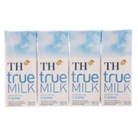 Lốc 4 hộp sữa tươi tiệt trùng ít đường TH True Milk 180ml