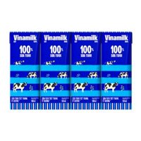 Lốc 4 Hộp Sữa Tươi Tiệt Trùng Vinamilk Ít Đường 180ml