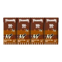 Lốc 4 hộp sữa tươi tiệt trùng Vinamilk hương socola 110ml