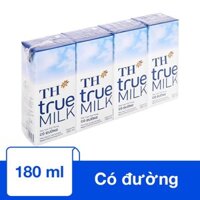 Lốc 4 hộp sữa tươi tiệt trùng TH true MILK có đường 180 ml (từ 1 tuổi)