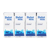 Lốc 4 hộp sữa tươi tiệt trùng Dalat Milk có đường 180 ml (từ 1 tuổi)