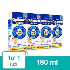 Lốc 4 hộp sữa uống dinh dưỡng Optimum Gold 180ml