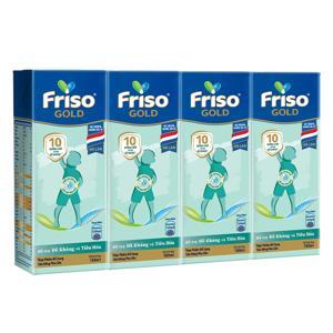 Lốc 4 hộp sữa uống dinh dưỡng Friso Gold vani hộp 180ml
