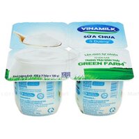 Lốc 4 Hũ Sữa Chua Vinamilk Green Farm Ít Đường 100G
