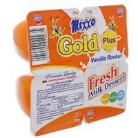 Lốc 4 hũ váng sữa Mixxo Gold vị vani 75g (từ 6 tháng)