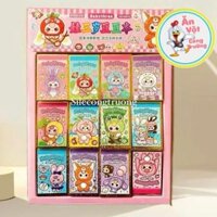 Lốc 48 quyển sổ sticker baby three mini, sổ nhãn dán chủ đề bé ba baby three siêu hot