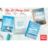 LỐC 5 CUỐN TẬP SINH VIÊN 200 TRANG [Ô KẺ NGANG/ DÒNG KẺ NGANG/4oly (TRITIN)