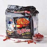 Lốc 5 gói mì gà xào cay 140gr * 5, thương hiệu Samyang, nhập khẩu Hàn Quốc