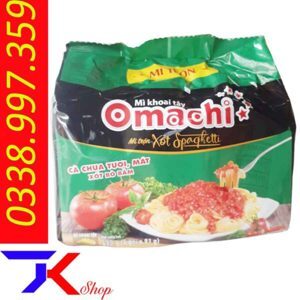 Lốc 5 gói mì khoai tây Omachi xốt Spaghetti 91g