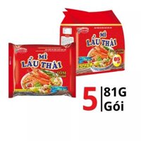Lốc 5 gói mì lẩu thái tôm Acecook 81g