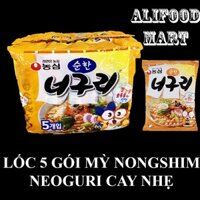 LỐC 5 GÓI MÌ NEOGURI HÀN QUỐC CAY NHẸ 120G/GÓI