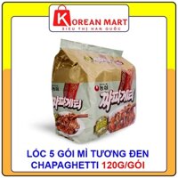 Lốc 5 gói mì tương đen chapaghetti nhập khẩu Hàn quốc 120g/gói