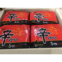 (Lốc 5 gói) Mỳ Shin Ramyun cay Hàn Quốc 120g/gói - [농심] 신라면(멀티팩)