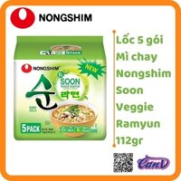 [Lốc 5 gói]Mì Chay Nongshim Soon Hàn Quốc 112g
