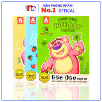 Lốc 5 Quyển Tập 200 Trang Thành Đạt Hình Gấu Dâu - Định Lượng 80Gsm - No.1