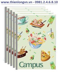Lốc 5 quyển vở kẻ ngang 120 trang B5 Campus mẫu mới NB-BFO2-120 - Xanh Lá