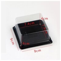 Lốc 50 - 100 Hộp Bánh Trung Thu Nhựa Đế Đen- Vàng Gold  XY80S (125-150g)