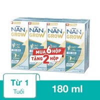 Lốc 6 + 2 hộp sữa pha sẵn Nestlé NAN Grow 180 ml (từ 1 tuổi)