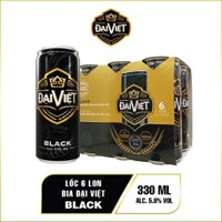 [Lốc] 6 bia Đại Việt black lon 330ml